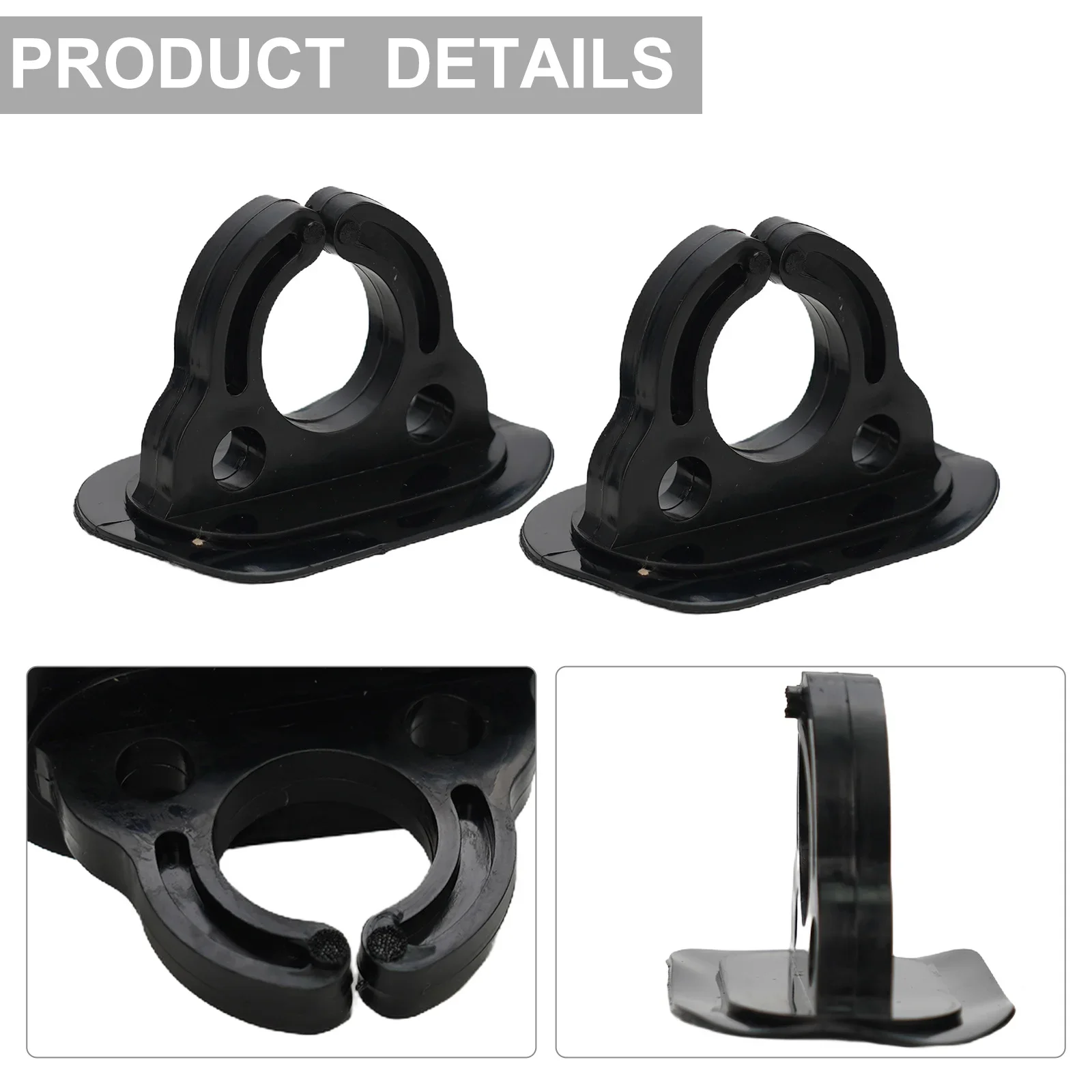 

Replacement 2 Pcs Paddle Holders Black For Inflatable Boats For Kayaks For Rubber Boats High 5.1cm PVC Water Sports