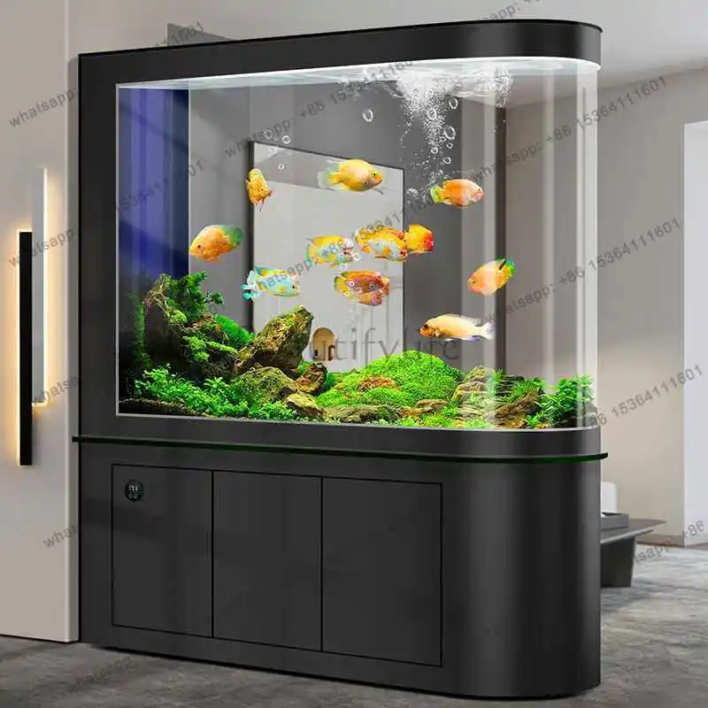 FG Large Self-Cleaning Goldfish Tank - New Bullet Head Design with Bottom Filter & Eco-Circulation, Ideal As Room Divider JT40