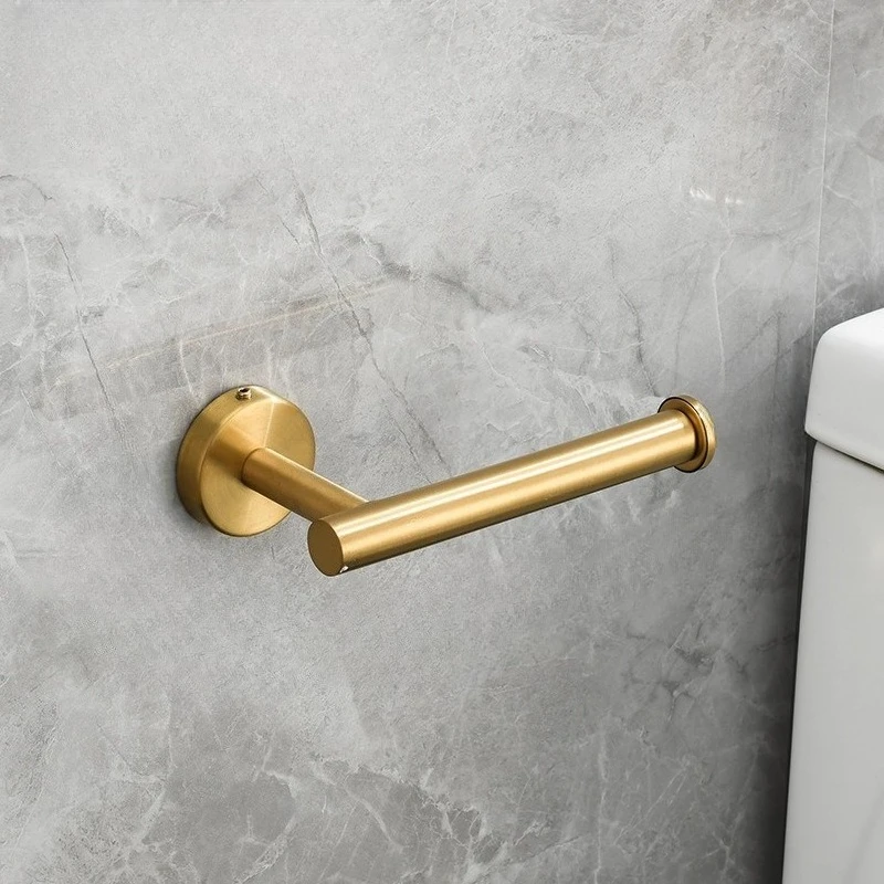 

1pcs Stainless Steel Wall Mounted Toilet Paper Holder Creative American Style Bathroom Tissue Roll Stand