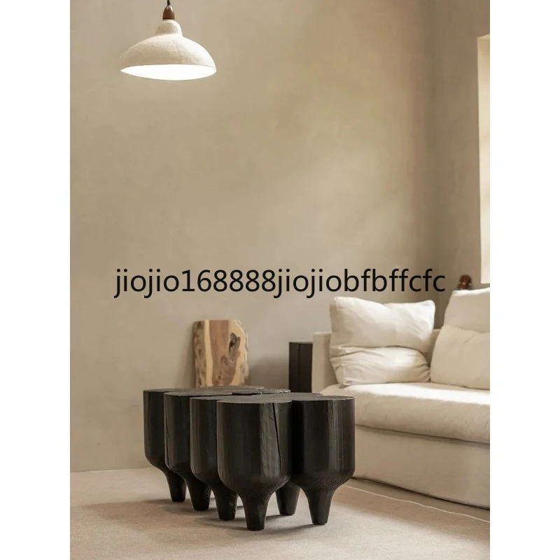 Suitable for Petal coffee table wooden tea table  sofa edge table
