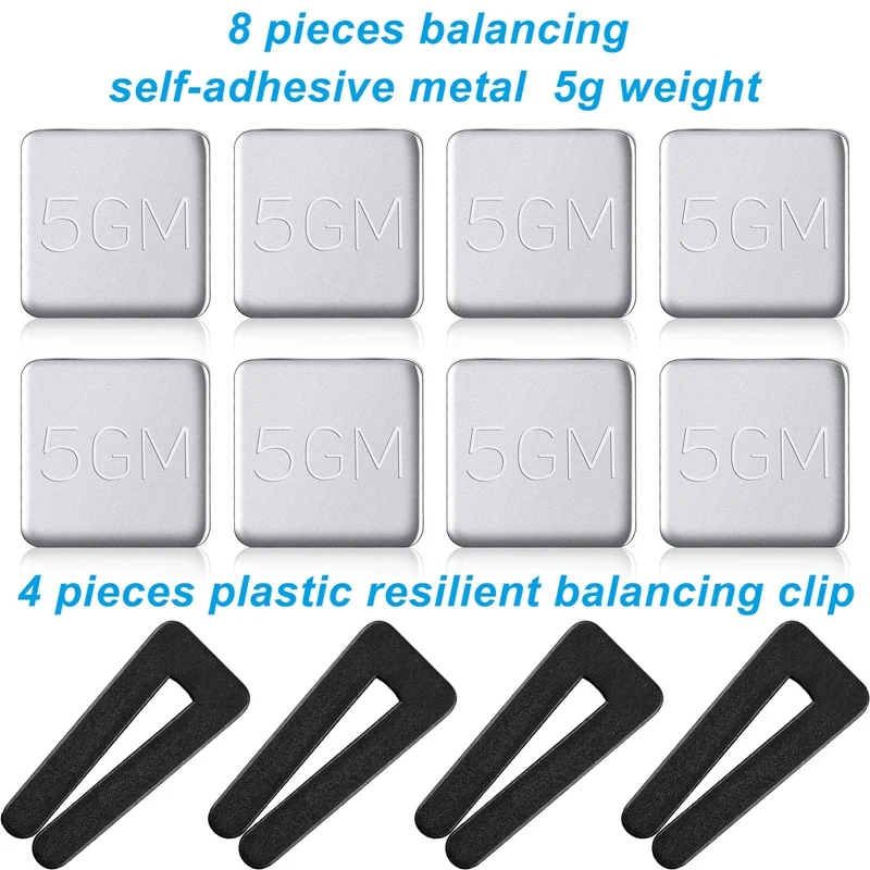 4 Set Ceiling Fan Blade Balancing Kit Fan Weight Balancing Kit Include Balancing Clip And Self-Adhesive Metal 5GM Weight