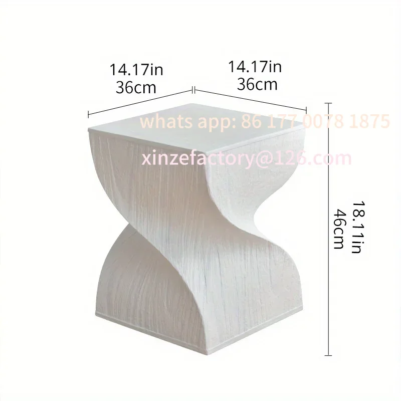 Customizable Nordic Coffee Table Imitation Wood Grain Edge Creative Bedroom Bedside Office Decorative Side