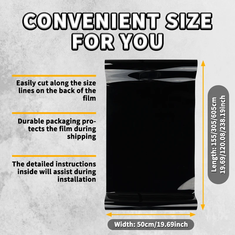 Super Glossy Black PPF Car Wrap Vinyl Film Self-Adhesive Sticker Car Wrapping Film Vinyl Roll With Air Release