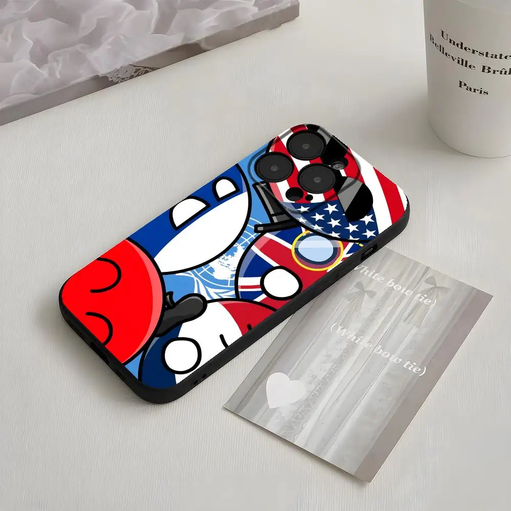 Чехол Polandball для iPhone 17 16 15 14 13 12 11 Plus Mini Pro Max, мягкий, черный, противоударный