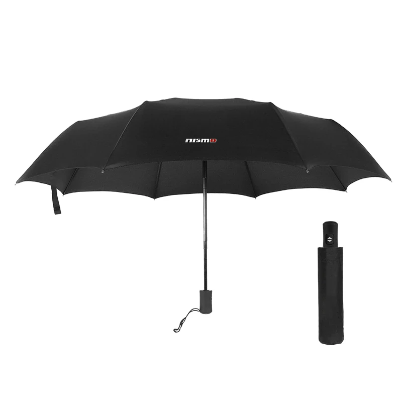 Umbrella For Nismo Logo Emblem R34 X-trail Qashqa Windproof Fully-Automatic Umbrella Rain Gift Parasol Travel Car Umbrella