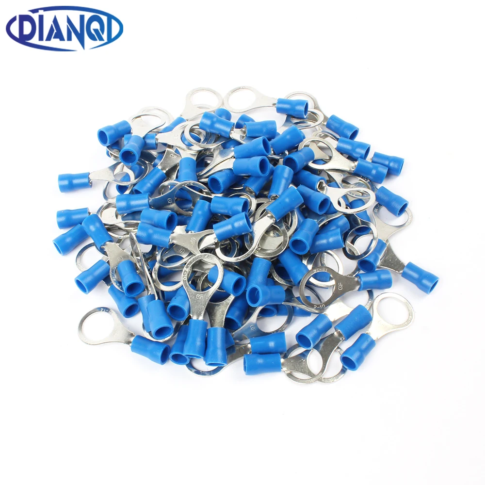 RV2-10 Blue Ring insulated terminal Cable Wire Connector suit 1.5-2.5mm cable Crimp Terminal 100PCS/Pack RV2.5-10 RV