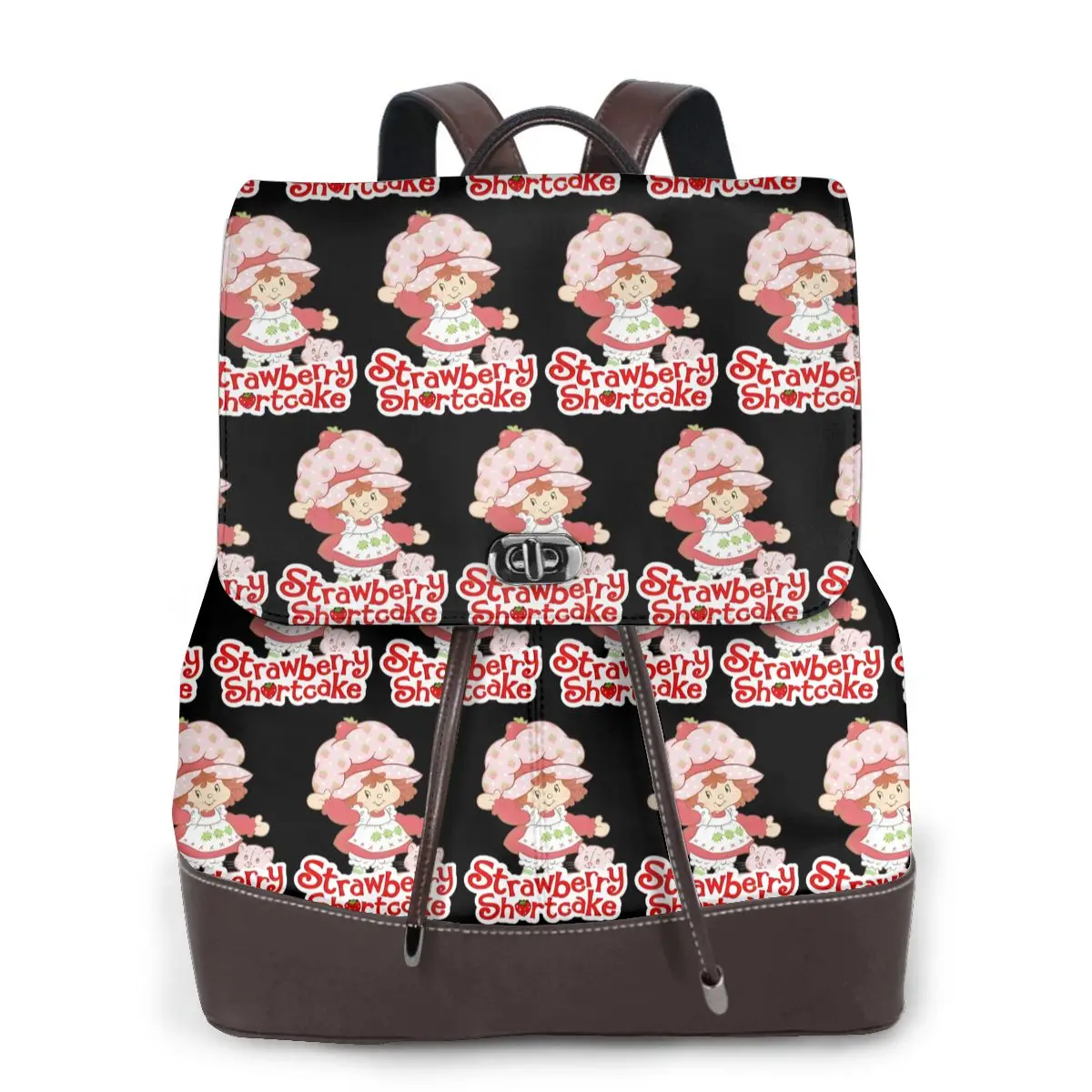 Sweet Strawberry Character Art Bookbag School Student Bags Hiking Travel Daypack for Women Fashion Derma Backpack