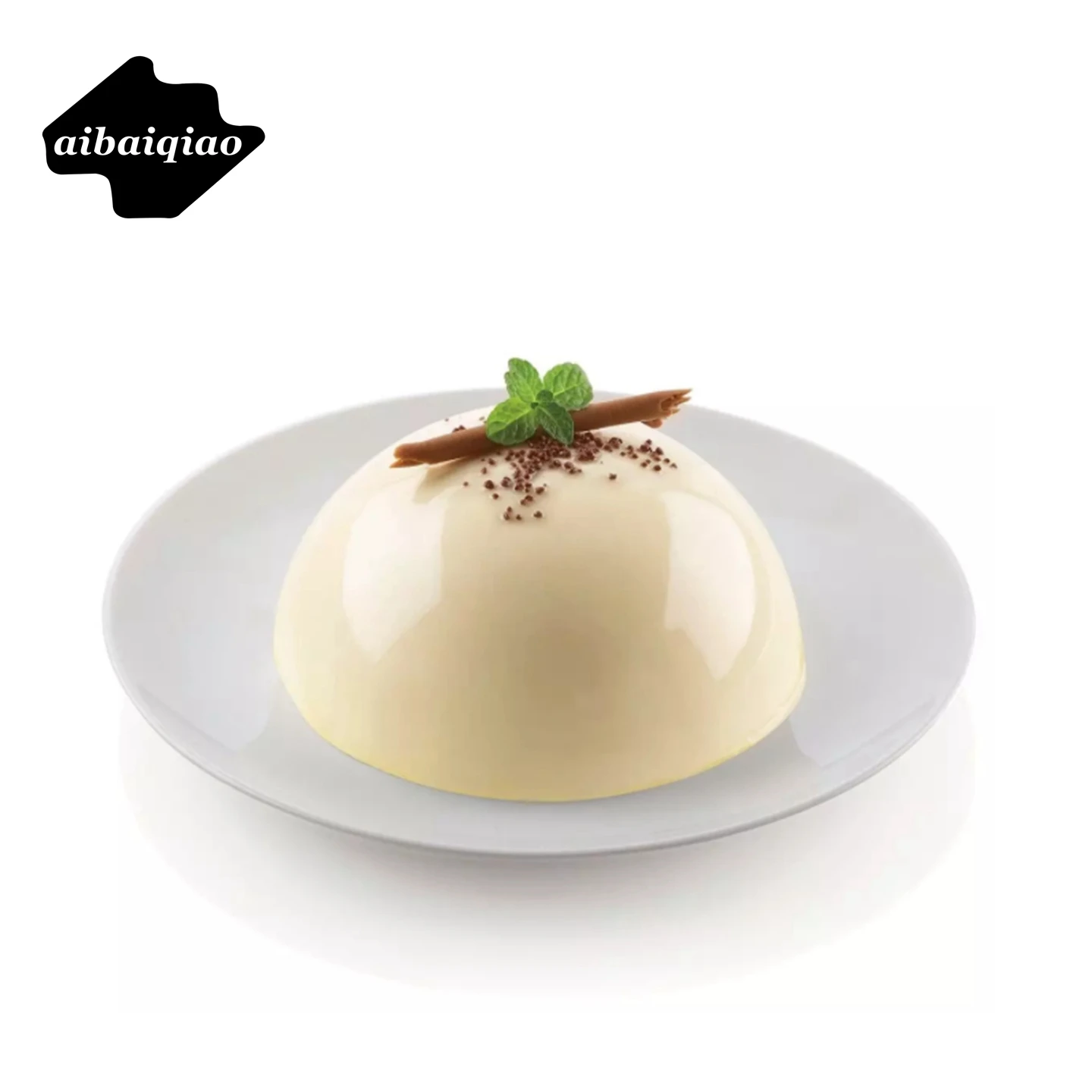 Aibai 8mm 4-Inch Semi-Circular Silicone Mousseline Mold here ape Cake Mold Baking Cooking Kitchen Tool