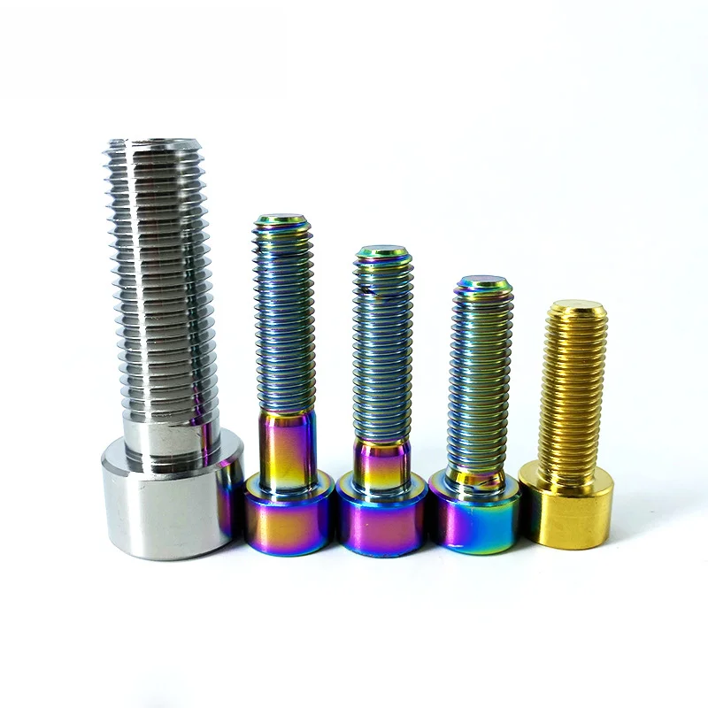 AliExpress NONE 4/10pcs Titanium Bolt M5 M6 Allen Key Square Head Screw DIN912 for Bicycle Motorcycle DIY Fasteners