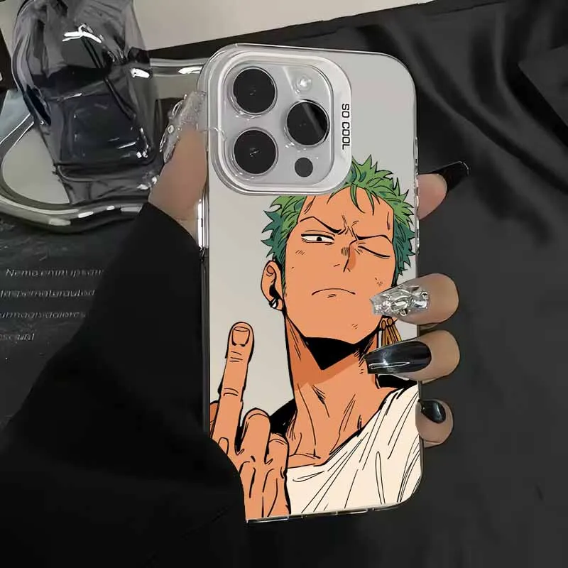 L-uffys Z-oro Anime Hülle für Apple iPhone 17 Air 16E 16 15 14 13 12 mini Pro Max Plus Bunte Handyhülle – Detail 10