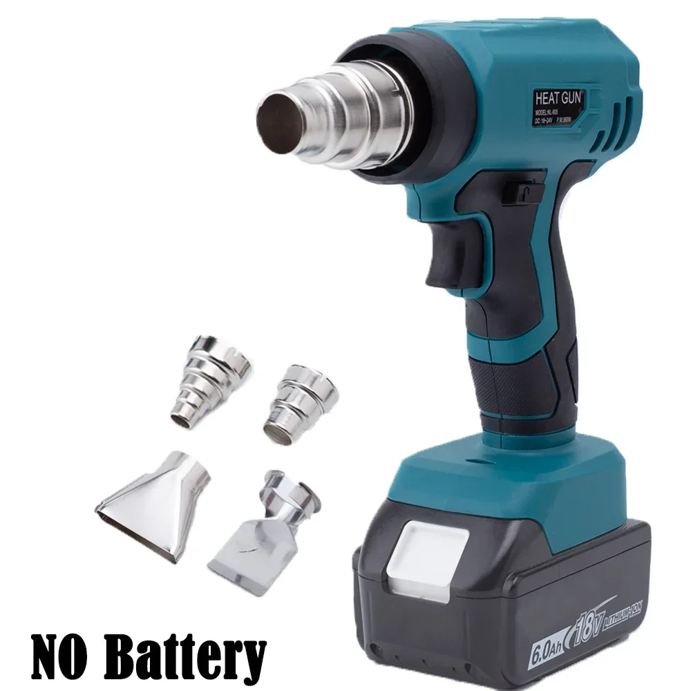 

360W Cordless Hot Heat Gun For Makita 18V Li-ion Battery Handheld Hot Air Gun Industrial Home DIY with 4 Nozzles(NO Battery )