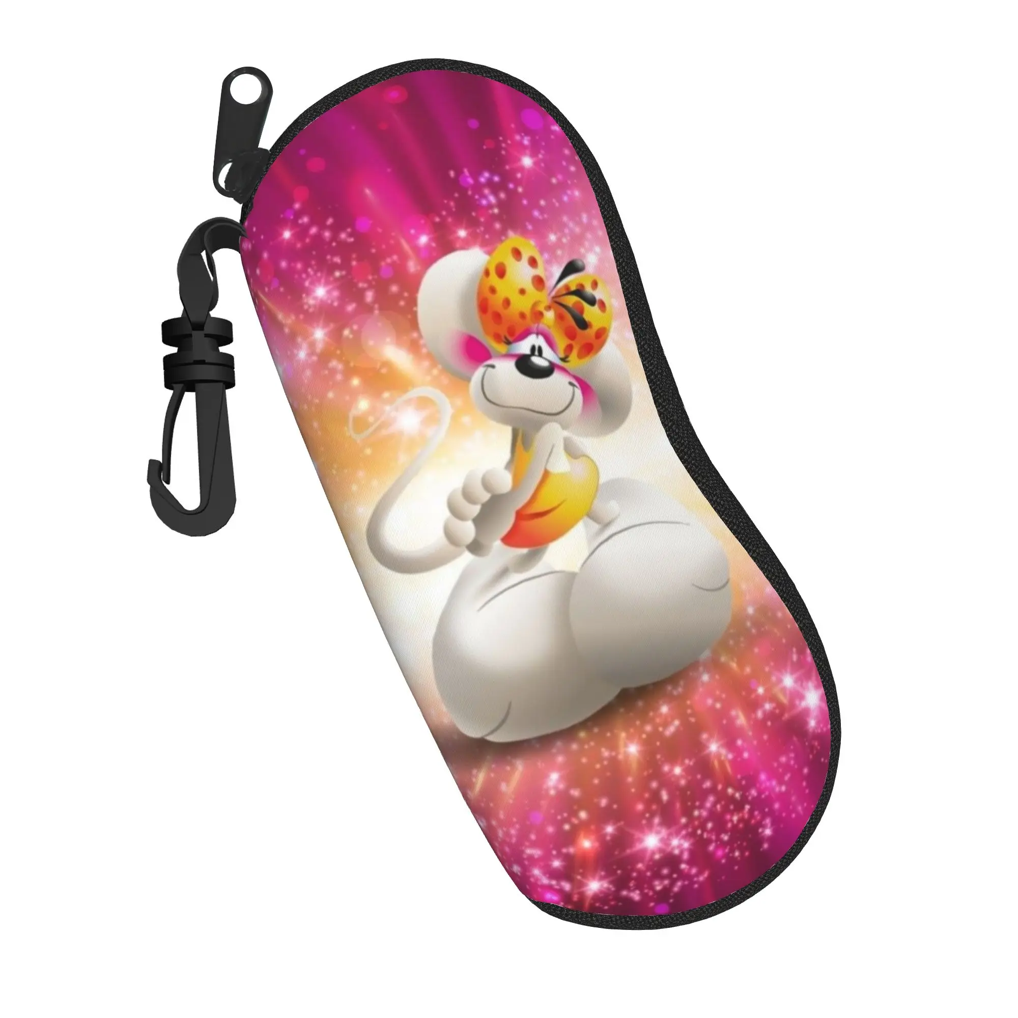 Diddl mouse Merch Glasses Case for Women Men Portable Zipper  Glasses Box Cartoon Eyewear Container