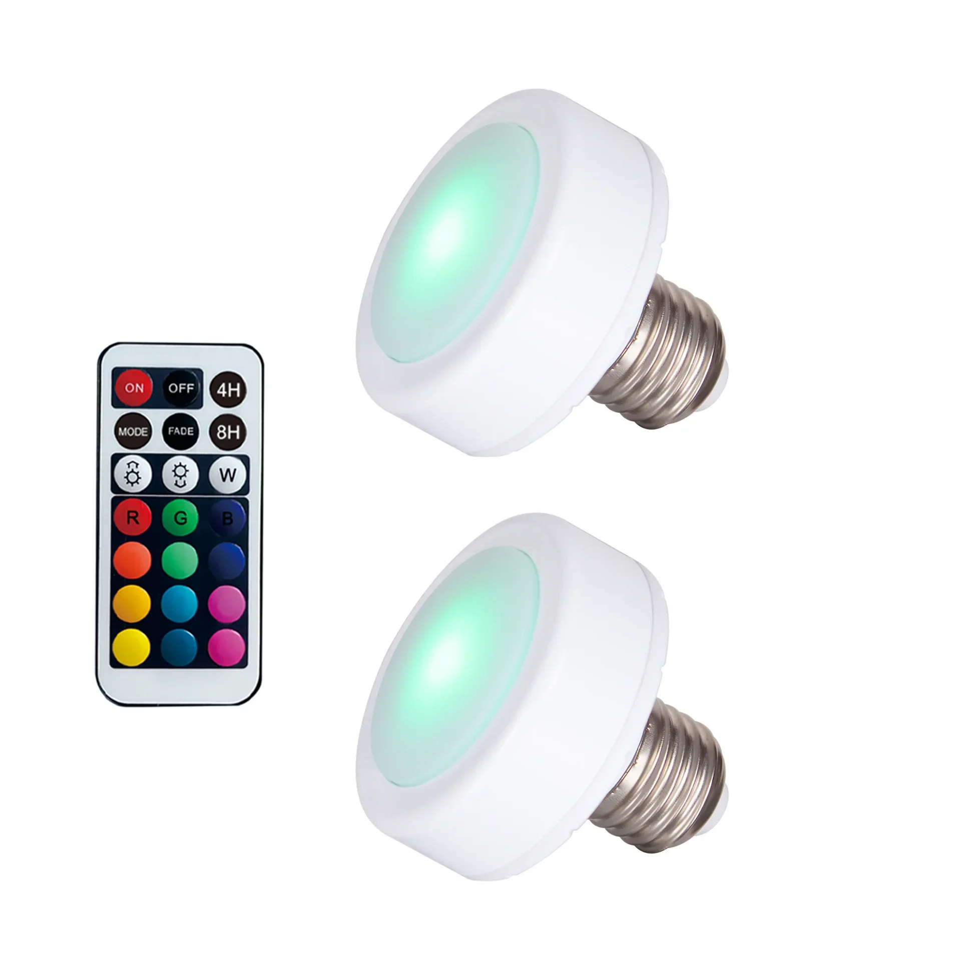 E12/E27 Mini Pat Lamp Colorful Warm Light Brightness Adjustment Battery Powered with Remote Control Bedroom Wall Hanging Lamp