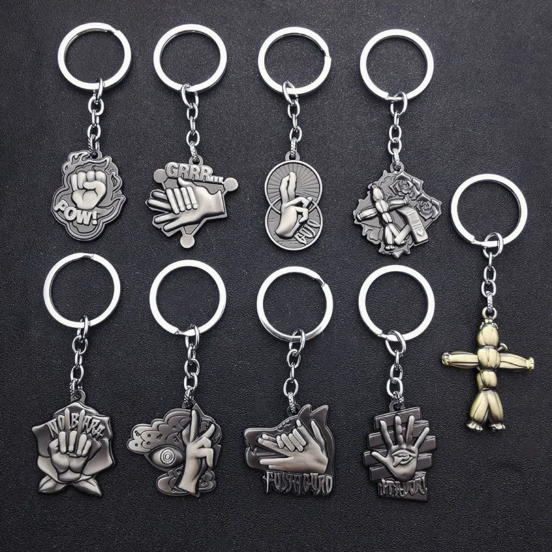 anime KeyChain Metal Cartoon Figure Yuji Gojo satoru KeyRing llaveros Jewelry Gifts Wholesale 20PCS/Lot