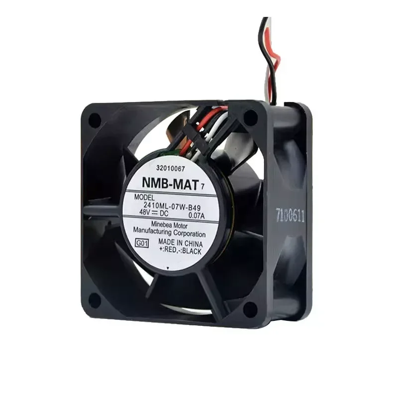for NMB 2410ML-07W-B49 6025 48V 0.07A 6CM Silent Fan for Communication Equipment Switch