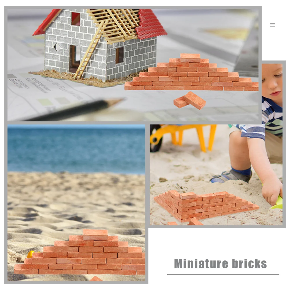 100 Pcs Micro Landscape Bricks Building Blocks Miniature Models Ornament Fake Dollhouse Accessories