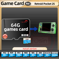 SD Game Card For Retroid Pocket 2S 4 Pro 5 Italian version Retro PS2 PSP Games Android Gaming portable Console Memory TF 64G