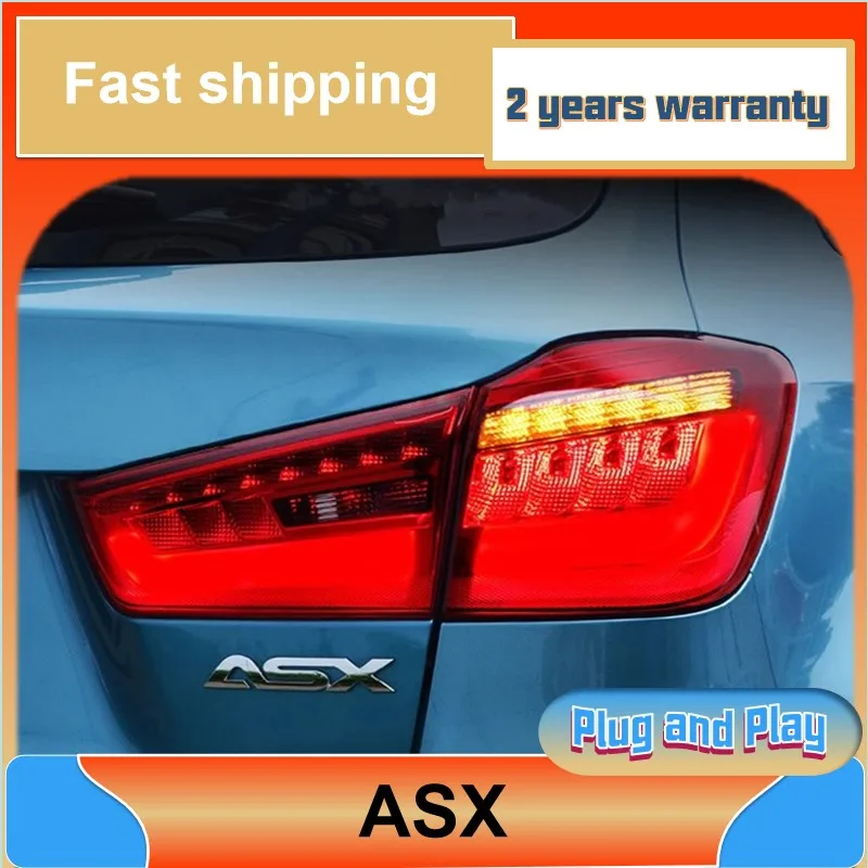 Car Styling for Mitsubishi ASX Taillight 2013-2015 ASX Tail Lamp Outlander Tail Light Rear DRL Fog Brake Turn Signal Reversing