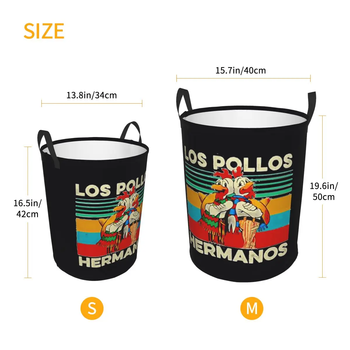 Cesto para Ropa Sucia Plegable, Diseño Breaking Bad Los Pollos Hermanos, Cesto de Almacenamiento Grande para Ropa de Bebé