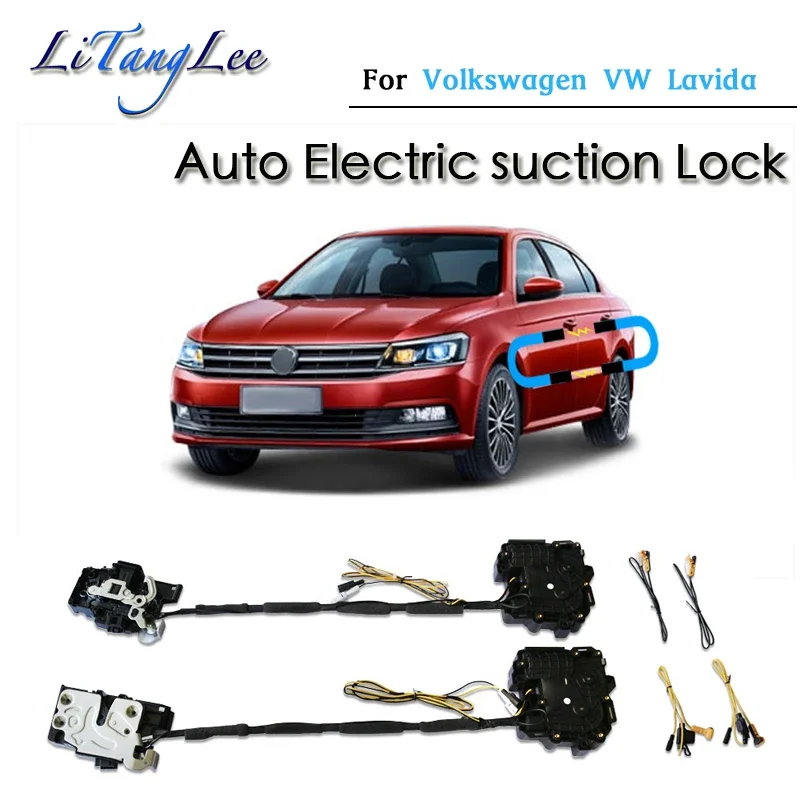 For Volkswagen VW Lavida 2012~2018 Car Soft Close Door Latch Pass Lock Actuator Electric Absorption Suction Silence Closer