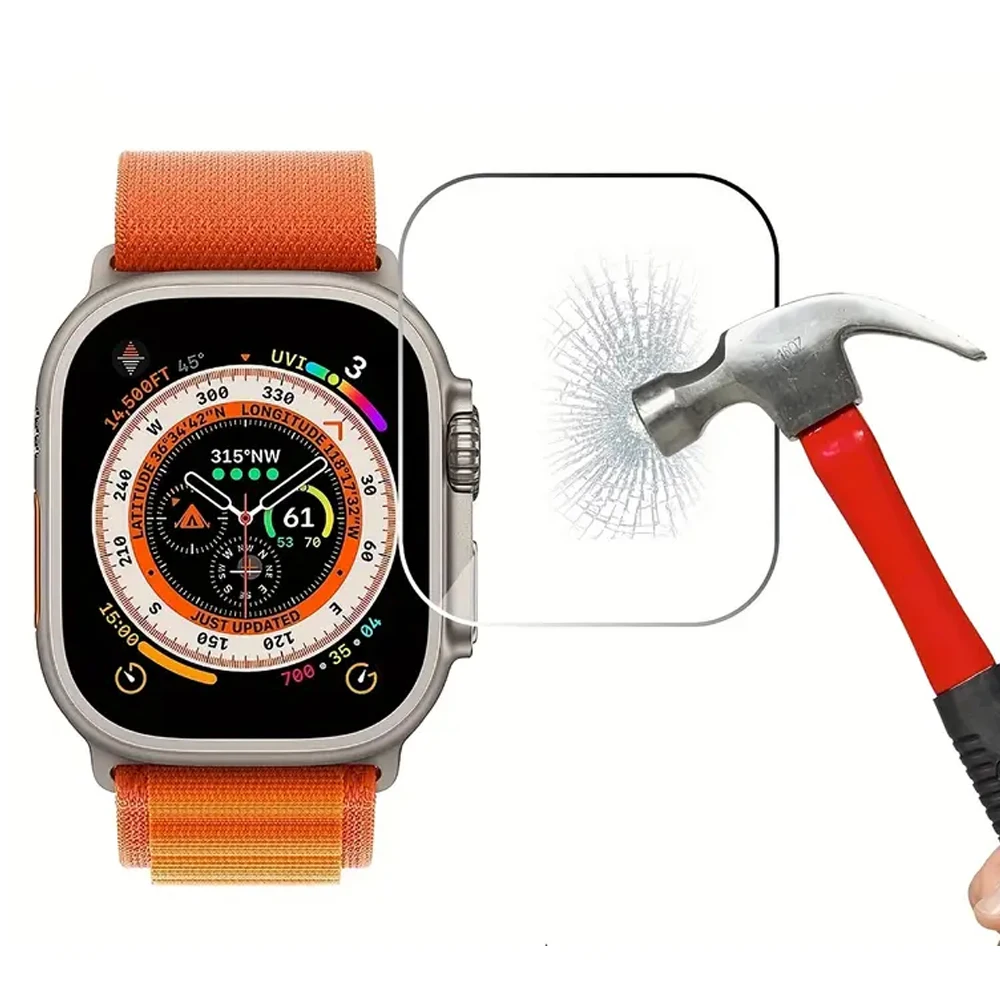 Tempered Glass For Apple Watch Ultra 3 Accessories 49mm Screen Protector Anti-Scratch HD Full Film iWatch Series Ultra 2 3 Cover