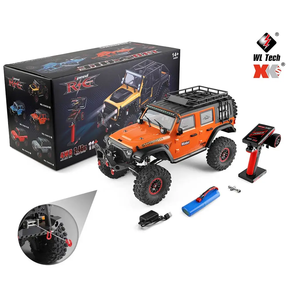 WL 104026 104010 104020 Pro جديد Wltoys 1/10 RC سباق السيارات الكهربائية 4-Wheel Drive تسلق التحكم عن بعد على الطرق الوعرة مركبة اللعب #6