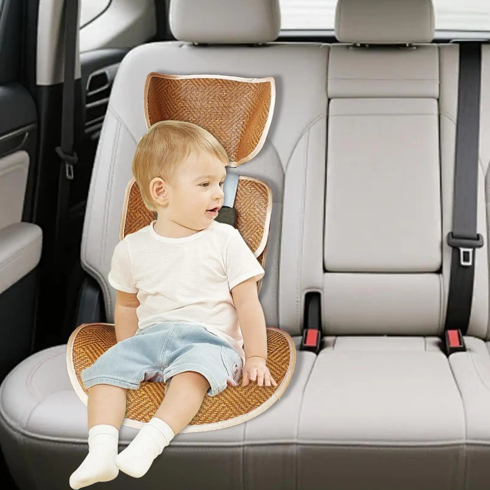 

Охлаждающая подставка для детского летнего детского стула Охлаждающая подставка из ротанга Домашняя детская подушка Ледяной шелк Прохладный коврик для горячей погоды Автомобильная коляска в помещении