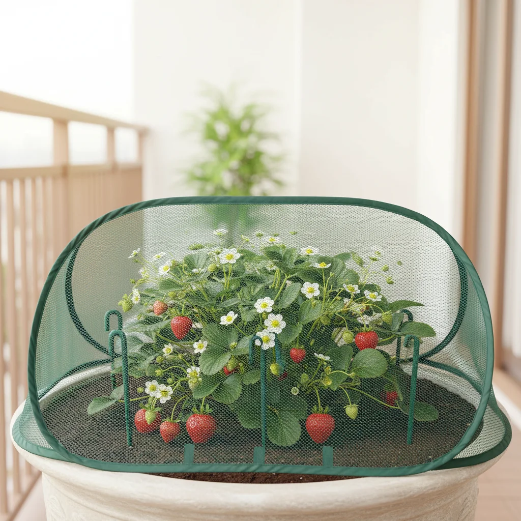 Pop Up Plant Protector Cover For Vegetables Fruits Flowers With Bird Insect Barrier And Transparent Design