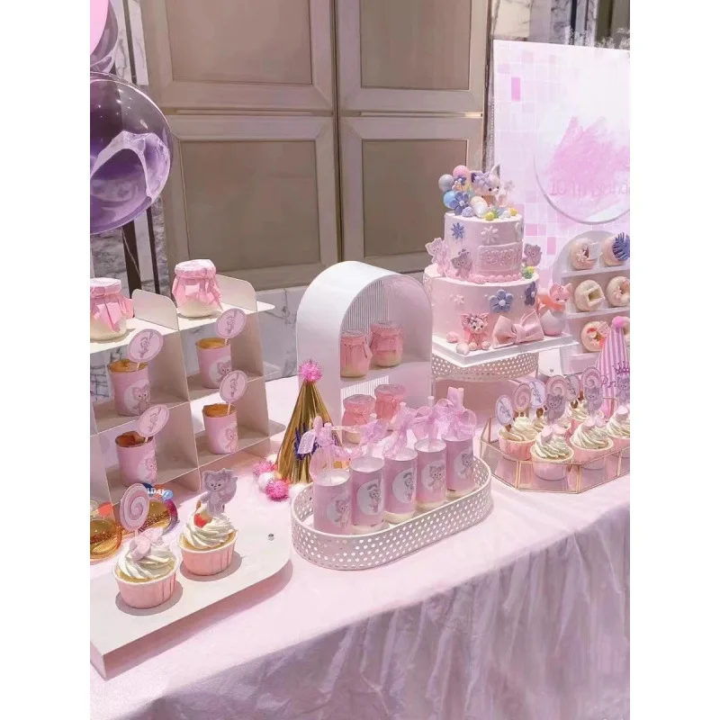 

Подходит для десертного стола, белая кованая подставка для орнамента, поднос для торта, европейская стойка для закусок для послеобеденного чая, холодная еда, чай b