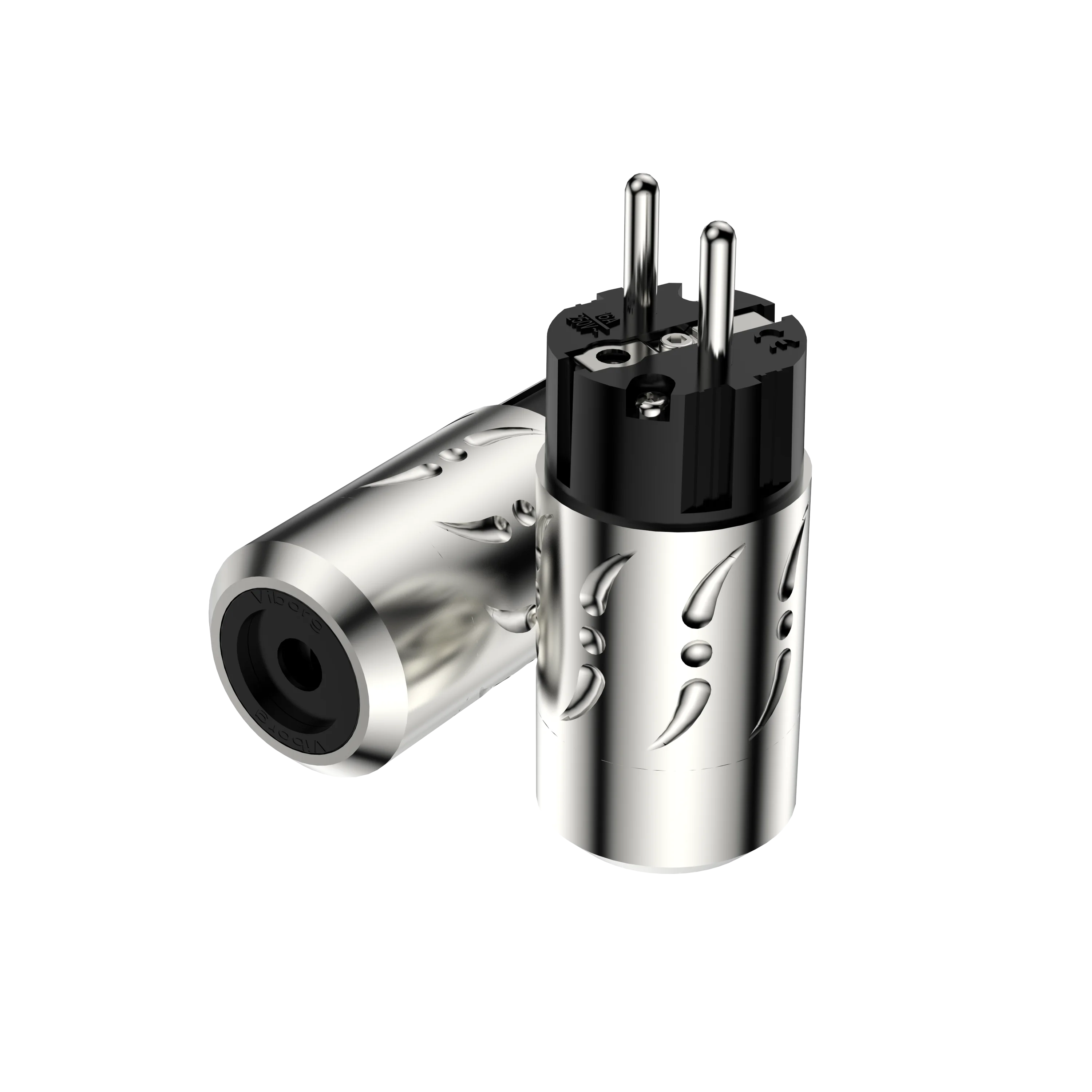 

Aluminium Alloy VE502R VF502R Pure Copper Rhodium Plated EU Plug Type Schuko Power Plug Hifi & IEC Female Connectors