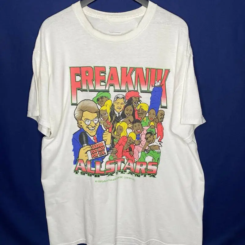 قميص فريكنيك جيري سبرينغر هيب هوب أبيض للرجال جميع المقاسات T Ac534 #1