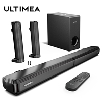 ULTIMEA 4.1CH TV Soundbar with Subwoofer,2-IN 1 Detachable Bluetooth Soundbar, Bass Adjustable,3EQ Modes TV Sound Bar Speakers