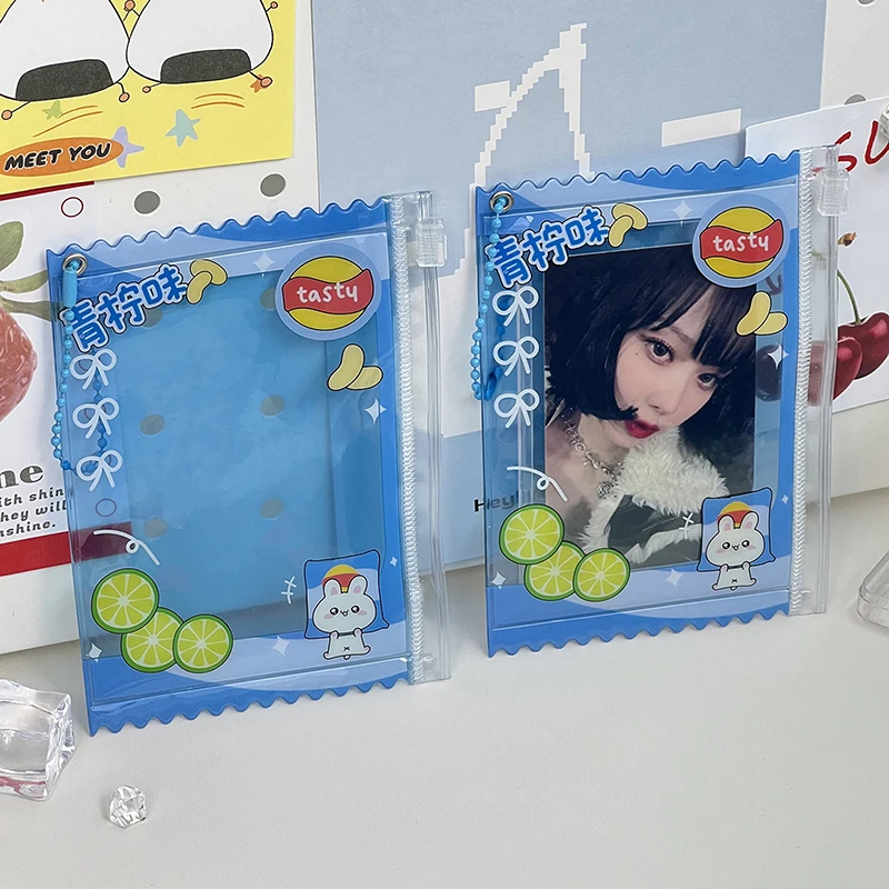 1 шт. 3-дюймовый держатель для карт Kpop, держатель для фотокарт, пленка для карт, защита для игровых карт, аксессуары «сделай сам», милый прозрачный пакет для конфет