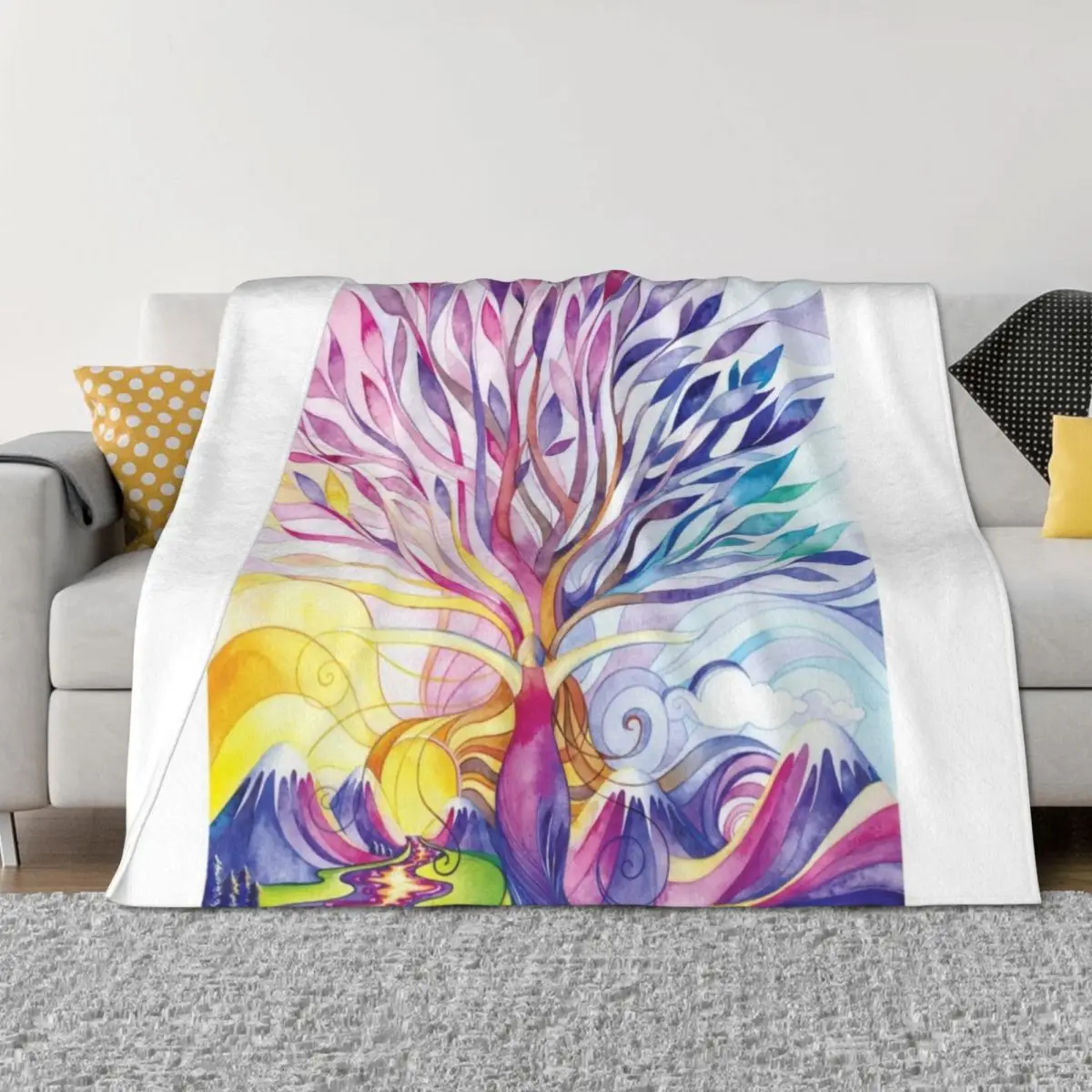 

Of the Earth Throw Blanket Thins Plaid Sofa Quilt Blankets