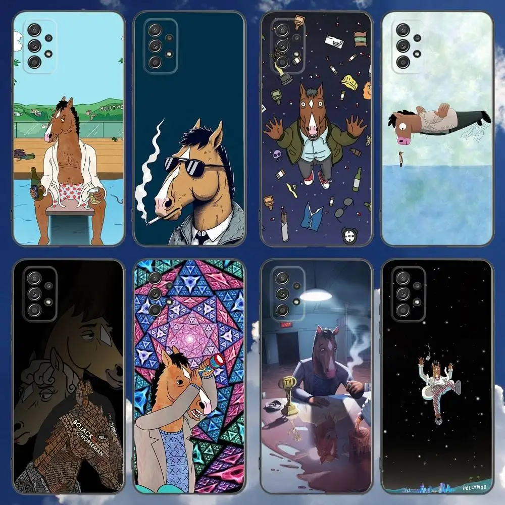 

B-Bojack H-Horseman Phone Case For Samsung Galaxy A 91,80,73,72,71,53,52,51,22,5G Shockproof Soft Black Cover