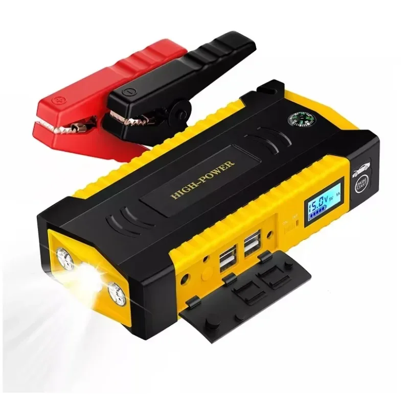 High Capacity Car Portable Jump Starter Car Buster Car Emergency  Battery Charger LCD Jump Starter
