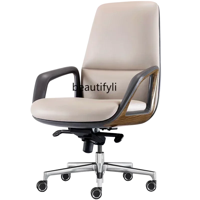 cn8617 LHY New Arrivals Light luxury leather boss office chair comfortable computer chair business meeting chair can lie down S2