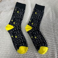 1 Pair Unisex Old School Game Sock Trendy Fashionable Suit In All Seasons For Daily Street