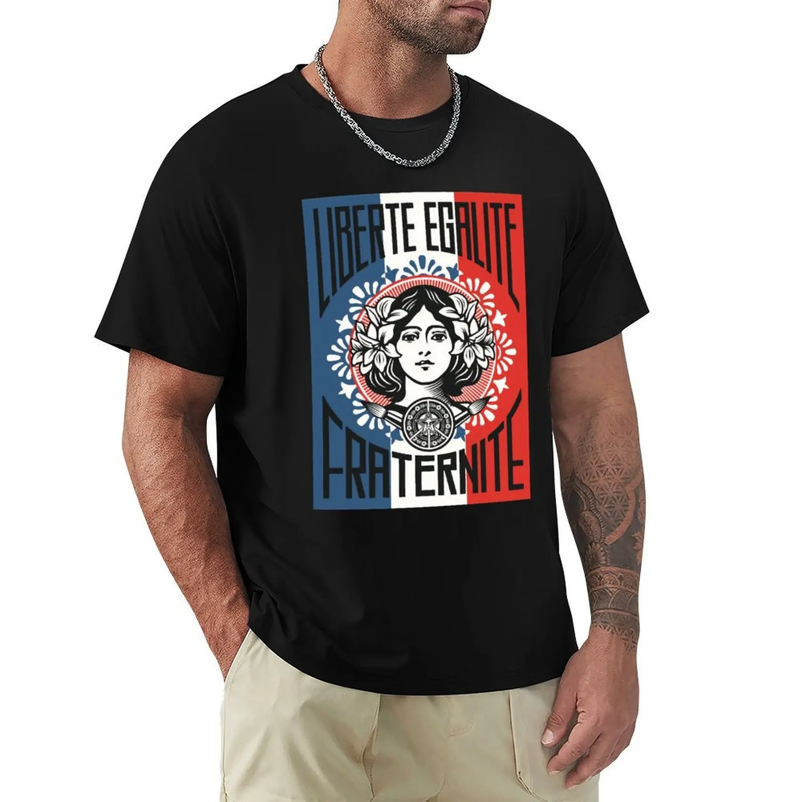 Retro Places To Get Shepard Liberte - Vintage Egalite Fraternite Is Safe Ways You Can T-Shirt Street Fashion Casual Tee Shirt