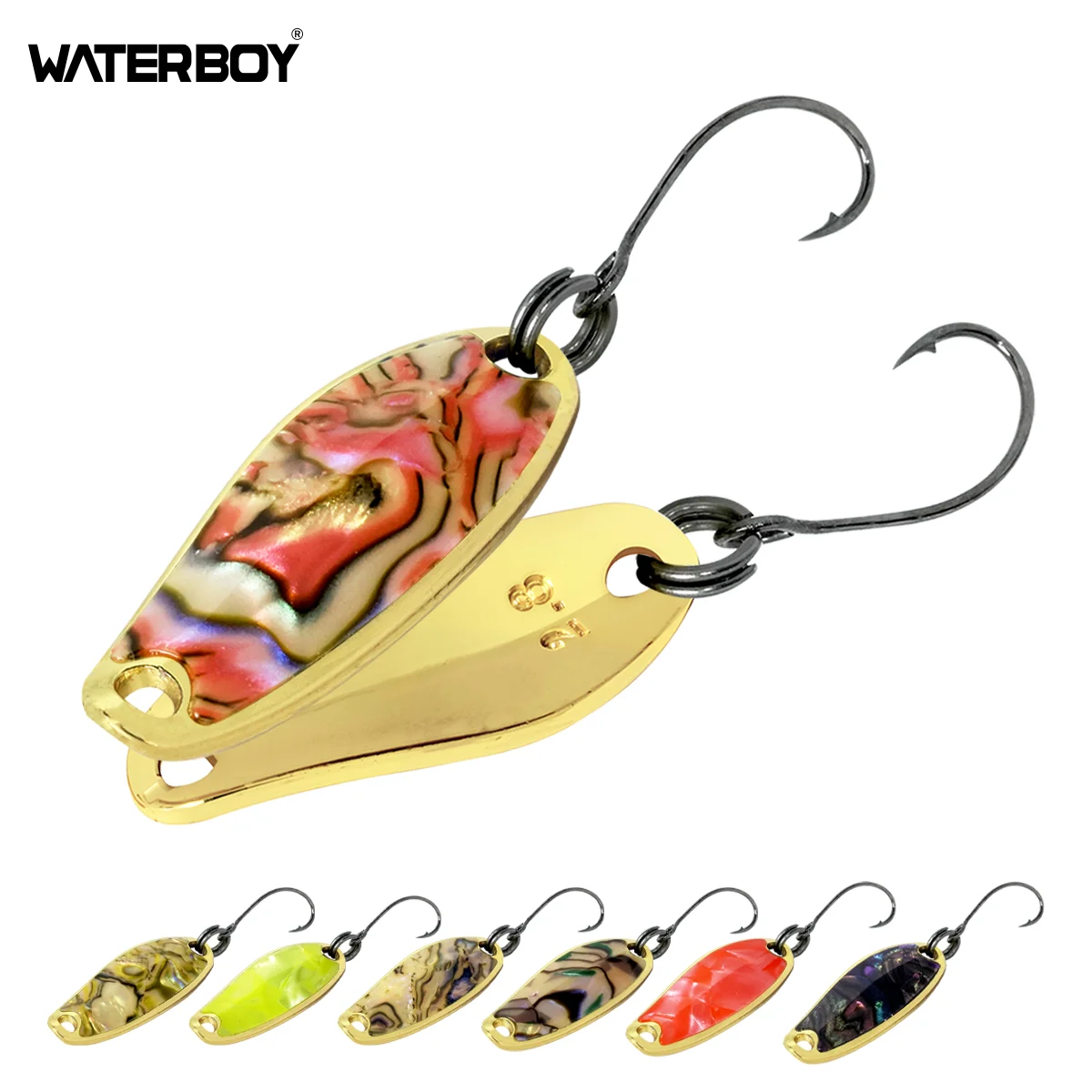 WATERBOY 1 pièces 2.2g 2.8g 3.5g 5.0g 7g cuillère en cuivre leurre nouveau Design appât en métal