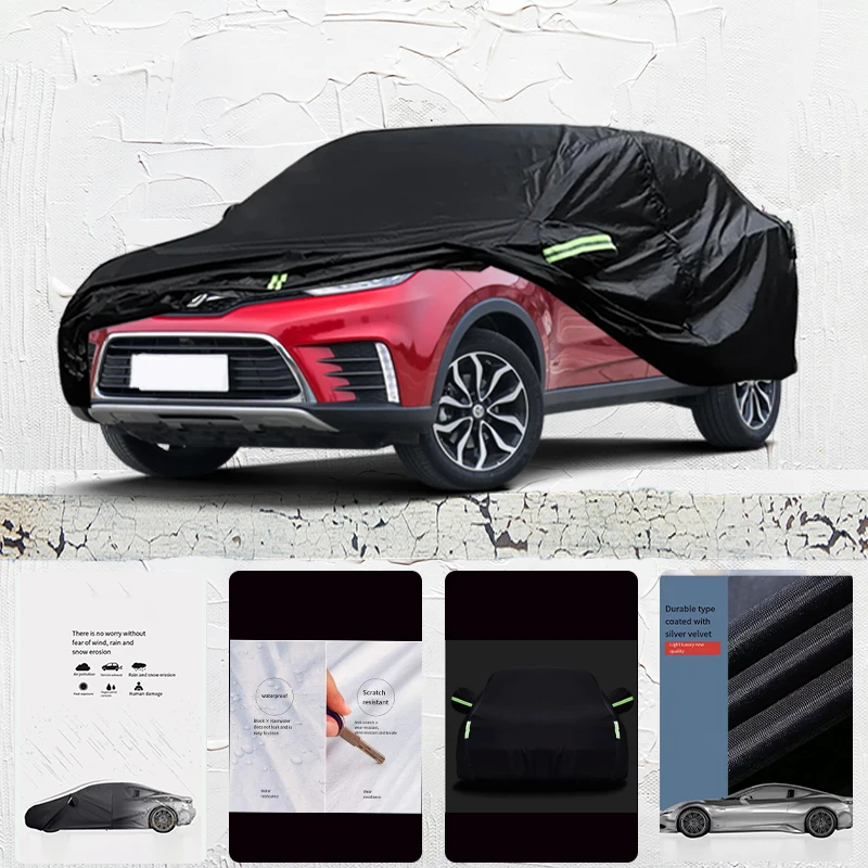 

For MG GS Anti-UV Sun Shade Rain Snow Resistant Dustproof Black cover Car umbrella Full Car Cover Outdoor Protection