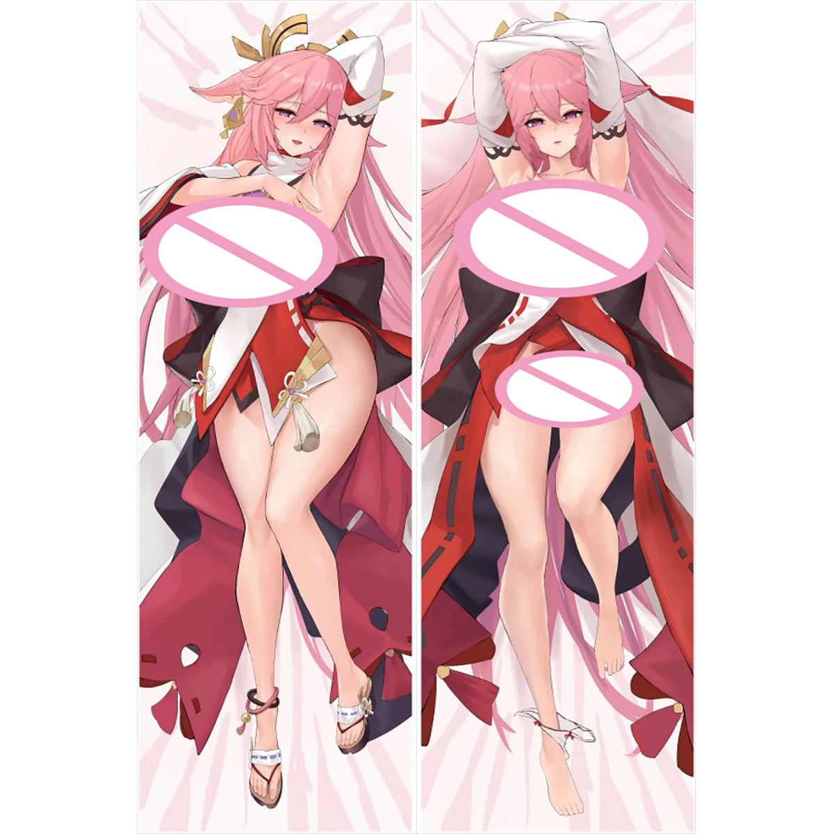 

Genshin Impact Anime Accessories Genshin Pillow Case Yae Miko Dakimakura Hugging Body Pillowcase Otaku Gifts