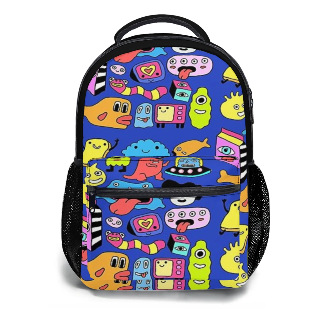 

New Fashionable I love monsters Backpack Bag Large Capacity Trendy Book Bag Multi-pockets Adjustable 17inch