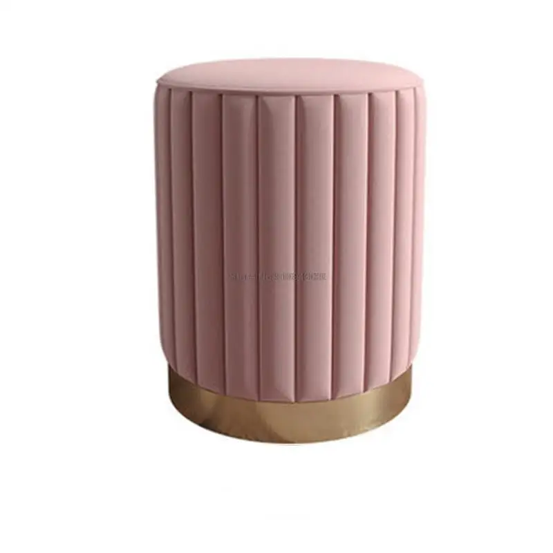 Simple Modern Makeup Stool Fashion Small Round stool Fabric Sofa Stool Nordic Girl Dressing Table Chair