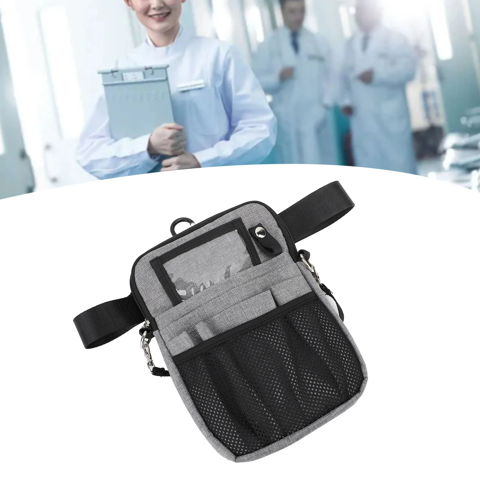 ZK20 Nurse Fanny Pack Waterproof Oxford Cloth Nurse Waist Bag Adjustable Belt Nurse Tool Pouch for Scissors Operating Forceps