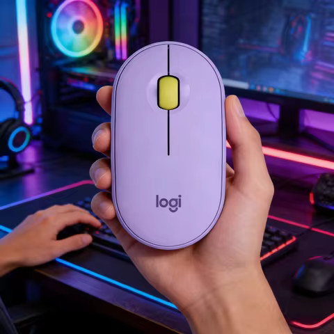 Logitech M350 Pebble Wireless Mouse Bluetooth 2.4G Slim Silent Office Mice for PC Laptop