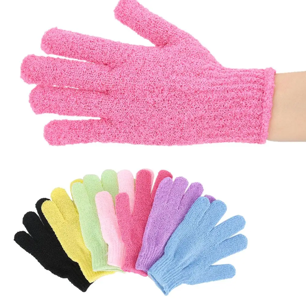 Guantes de baño exfoliantes de 7 piezas para limpieza profunda y masaje de Spa de la piel