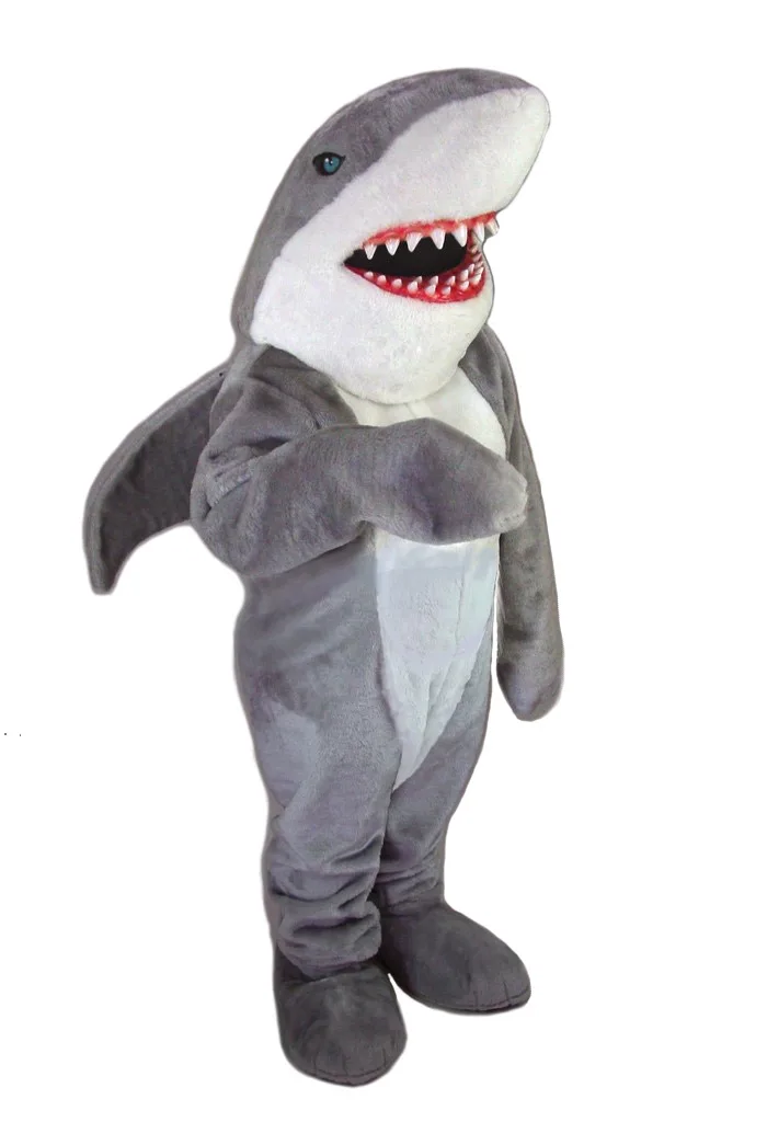 Disfraz de tiburón Sharky para adulto, traje de Mascota de cuerpo completo, para Halloween y Navidad, novedad