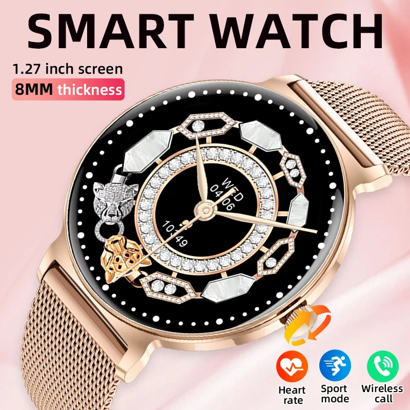 

For Android IOS New Ultra Thin Smart Watch Women Screen Always Display Time Sports Bracelet Bluetooth Call Fashion Smartwatch