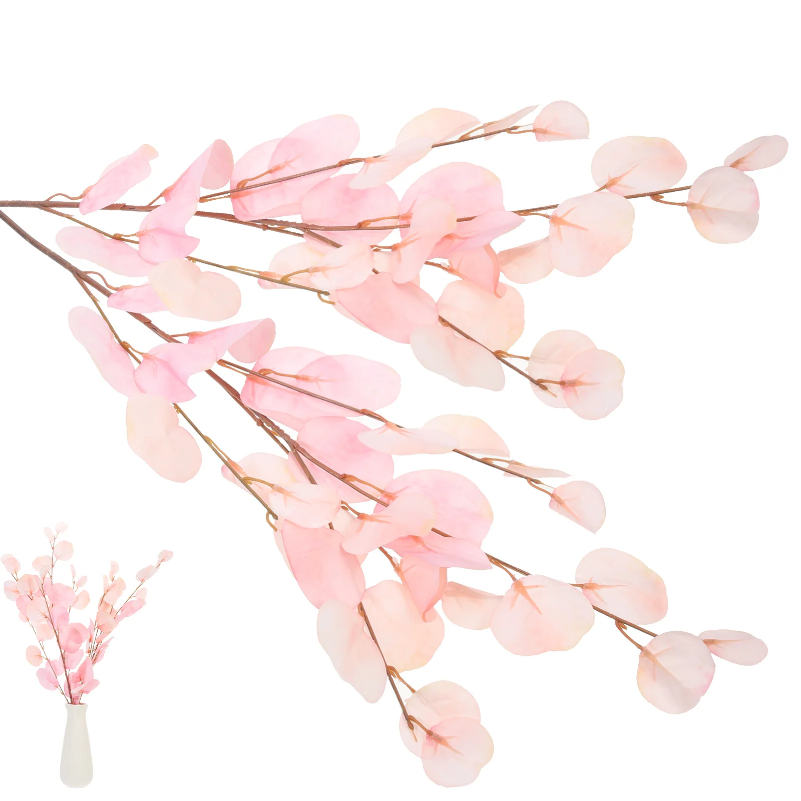 

2Pcs Faux Eucalyptus Leaves Stems Realistic Simulation Greenery for Living Room Decor Christmas Decoration Garden Theme Party